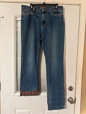Judy Blue Straight Fit Jeans roll up hem